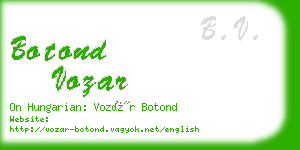 botond vozar business card